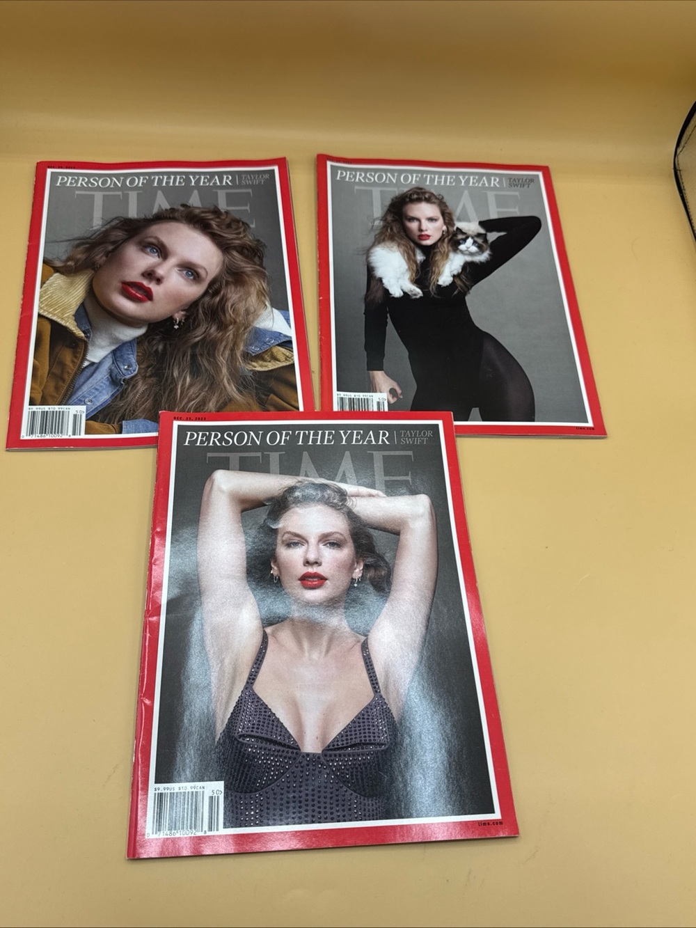 Taylor Swift TIME Magazine 12/25 2023 Person of the Year NO LABEL All 3 Set